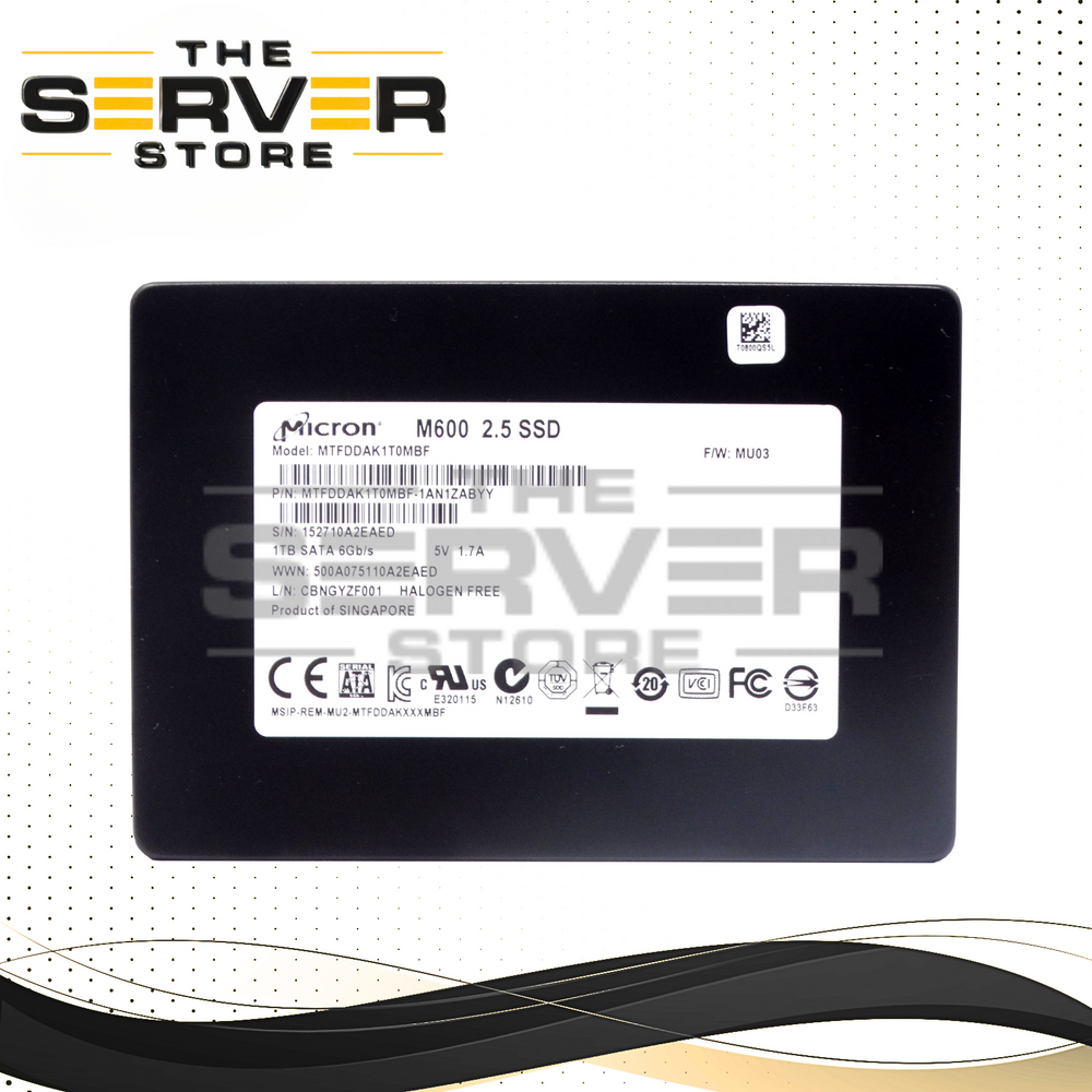 Micron 1TB SATA 6G SFF 2.5" SSD M600 MTFDDAK1T0MBF-1AN12ABYY MTFDDAK1T0MBF