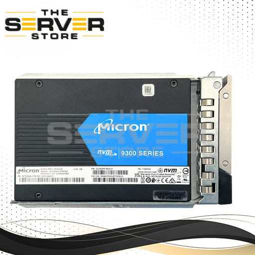 Micron 3.84TB NVMe U.2 PCIe Gen 3.0 x4 RI 2.5" SSD 9300 Pro Series MTFDHAL3T8TDP for Dell PowerEdge Server (Dell G15th Tray included)