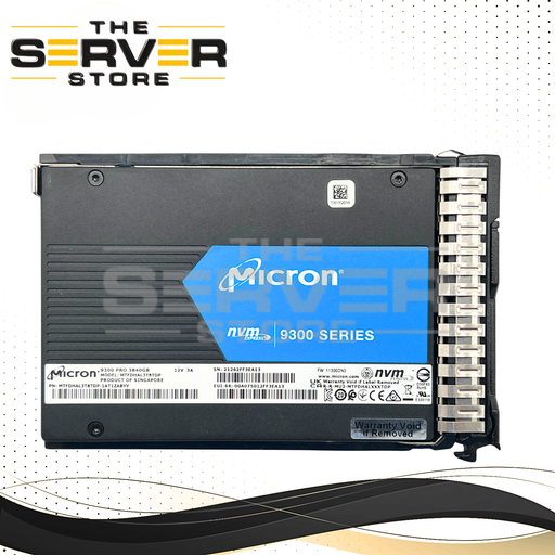 Micron 3.84TB NVMe U.2 PCIe Gen 3.0 x4 RI 2.5" SSD 9300 Pro Series MTFDHAL3T8TDP with HPE ProLiant SFF SC Tray