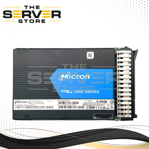 Micron 3.84TB NVMe U.2 PCIe Gen 3.0 x4 RI 2.5" SSD 9300 Pro Series MTFDHAL3T8TDP with Lenovo ThinkSystem Tray