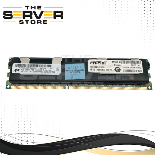 Micron 4GB 2Rx8 PC3-10600R DDR3 1333MHz ECC REG Server RAM MT36JSZF51272PZ-1G4G1