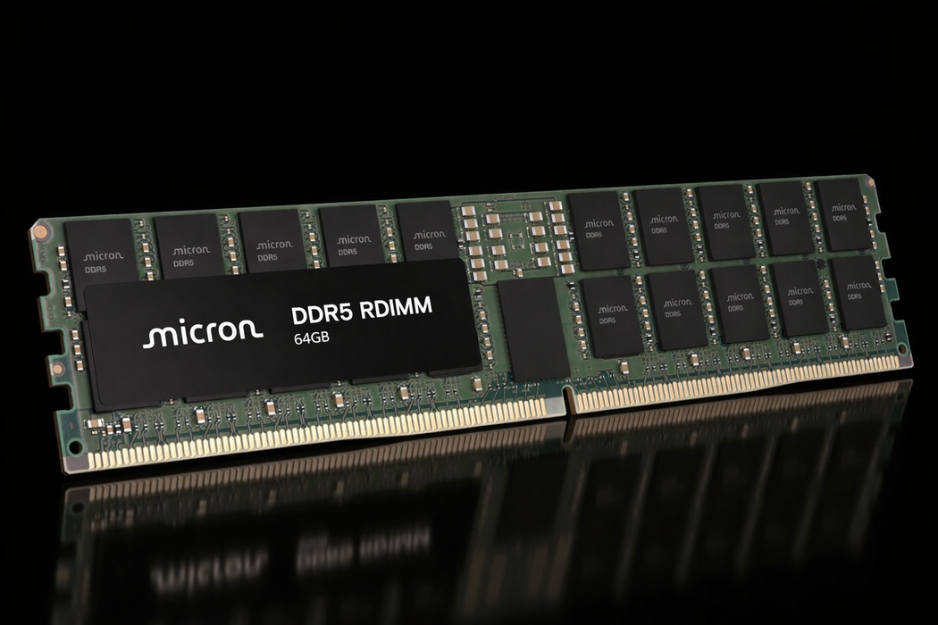 Micron 64GB DDR5-4800 RDIMM ECC Memory for Dell PowerEdge Servers (MTC40F2046S1RC48BA1)