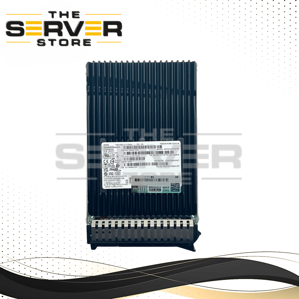 Micron 7.68TB NVMe U.3 PCIe Gen 4.0 x4 RI 2.5" SSD 7450 Pro Series for Lenovo ThinkSystem Server MTFDKCC7T6TFR