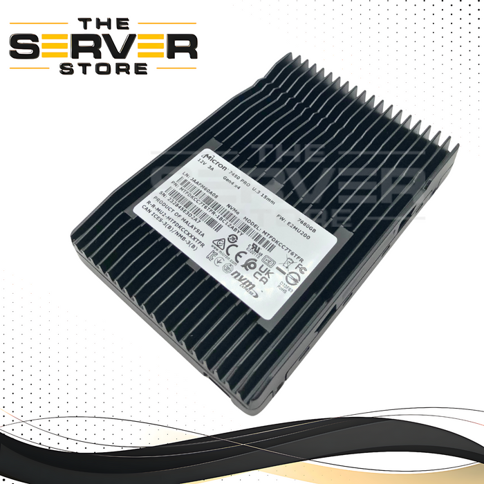 Micron 7.68TB NVMe U.3 RI SFF 2.5" PCIe 4.0 x4 SSD 7450 PRO MTFDKCC7T6TFR-1BC1ZABYY