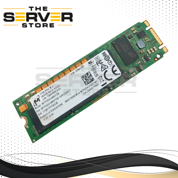 Micron 960GB SATA 6Gb/s 2280 M.2 SSD 5100 Pro Series MTFDDAV960TCB