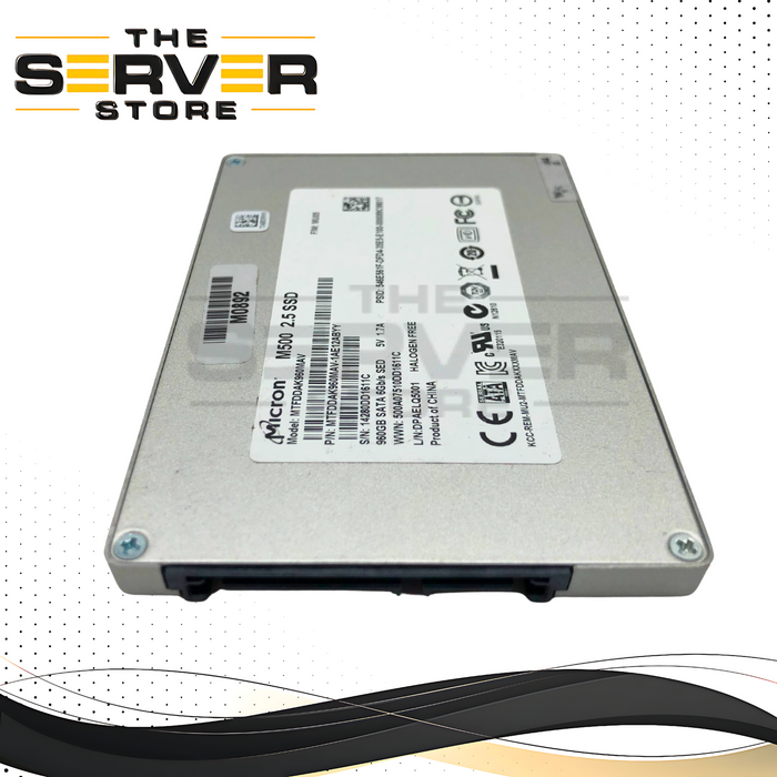 Micron M500 960GB 2.5-inch SATA III 6Gb/s Data Center Enterprise Solid State Drive (SSD). P/N: MTFDDAK960MAV-1AE12ABYY.
