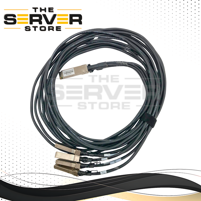 Molex 3 Meter (9.8ft) 100GbE QSFP28 to 4x 25GbE SFP28 Passive Direct Attach Copper (DAC) Breakout Cable. Temp-Flex 26 AWG Twinax. P/N: 1003453301.