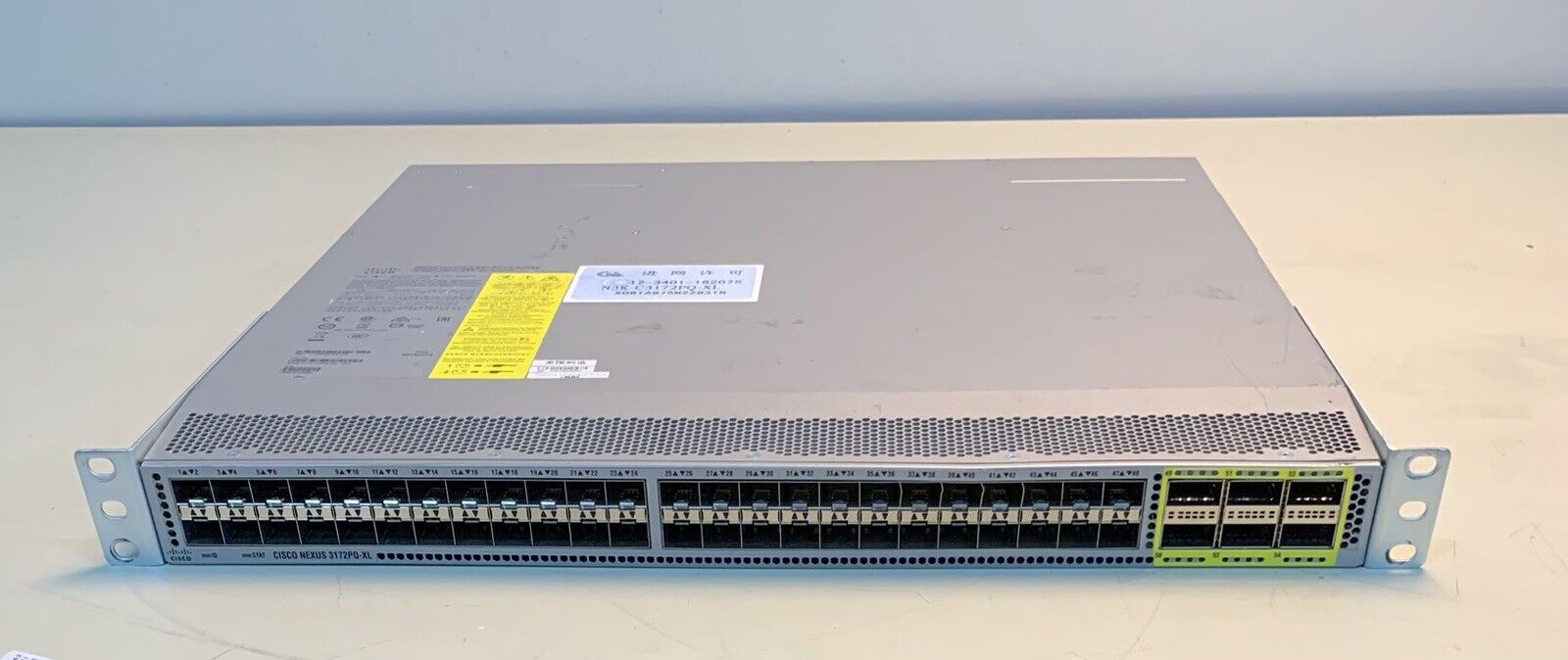 N3K-C3172PQ-XL Nexus 3172PQ, 48xSFP+ & 6 QSFP+ Ports, Extended Memory