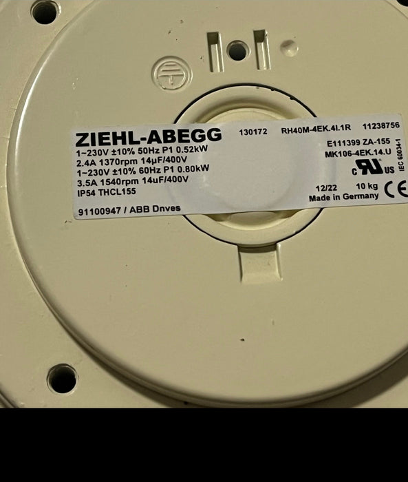 Brand new RH40M-4EK.41.1R 130172 ZIEHL-ABEGG centrifugal fan for ABB ACS800 230V 2.4A 0.525kW