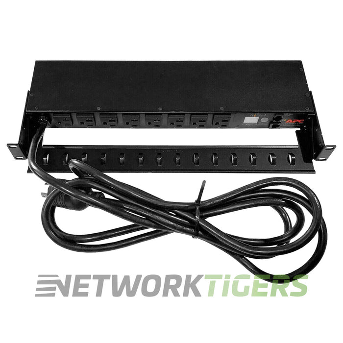 NEW APC AP7801 Metered Rack 120V 20A 8x NEMA 5-15 1U PDU