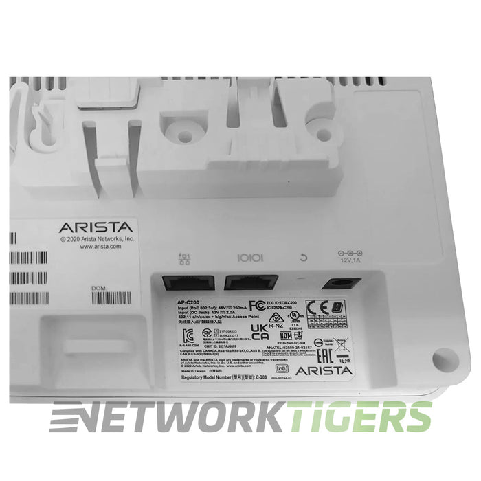 NEW Arista AP-C200 Dual Radio MU-MIMO 2x2 5GHz - 2x2 2.4GHz Wi-Fi 6 WAP