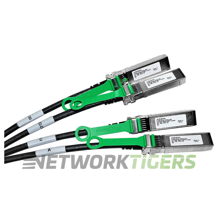 NEW Arista CAB-Q-4S-100G-3M 3m 100GB QSFP to 4x 25GB SFP28 DA Breakout Cable
