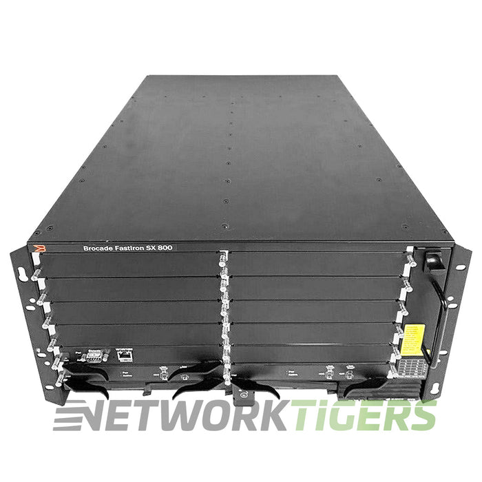 NEW Brocade FI-SX800-DC FastIron SX Series 8x Slot Switch Chassis Bundle