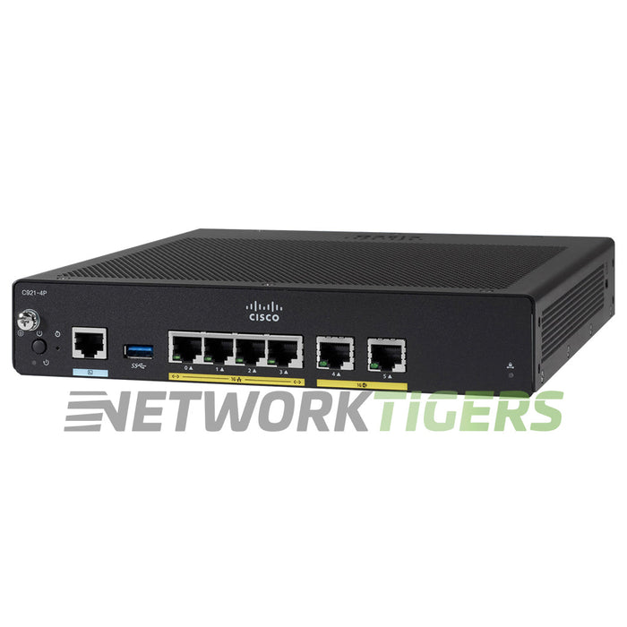 NEW Cisco C921-4P ISR 900 Series 2x 1GB RJ45 WAN 4x 1GB RJ45 LAN Router