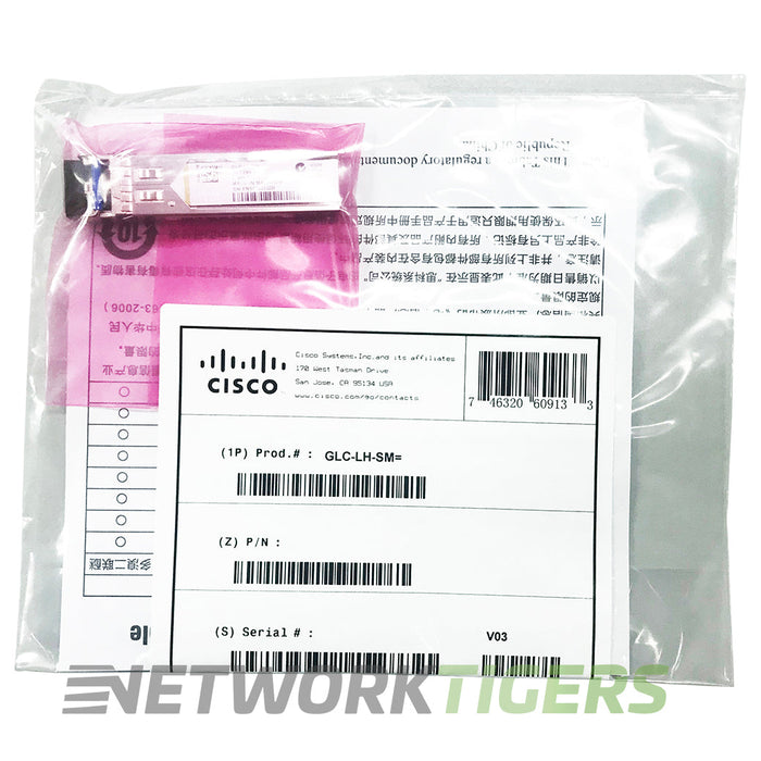 NEW Cisco GLC-LH-SM 1GB BASE-LX/LH 1300nm SMF and MMF SFP Transceiver