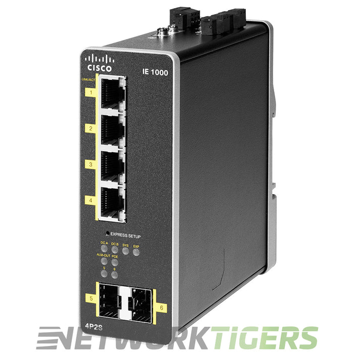 NEW Cisco IE-1000-4P2S-LM IE 1000 Series 4x FE PoE+ RJ45 2x 1GB SFP Switch