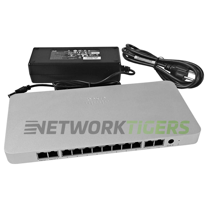 NEW Cisco MX68-HW Meraki MX 450 Mbps 12x 1 Gigabit RJ45 Unclaimed Firewall