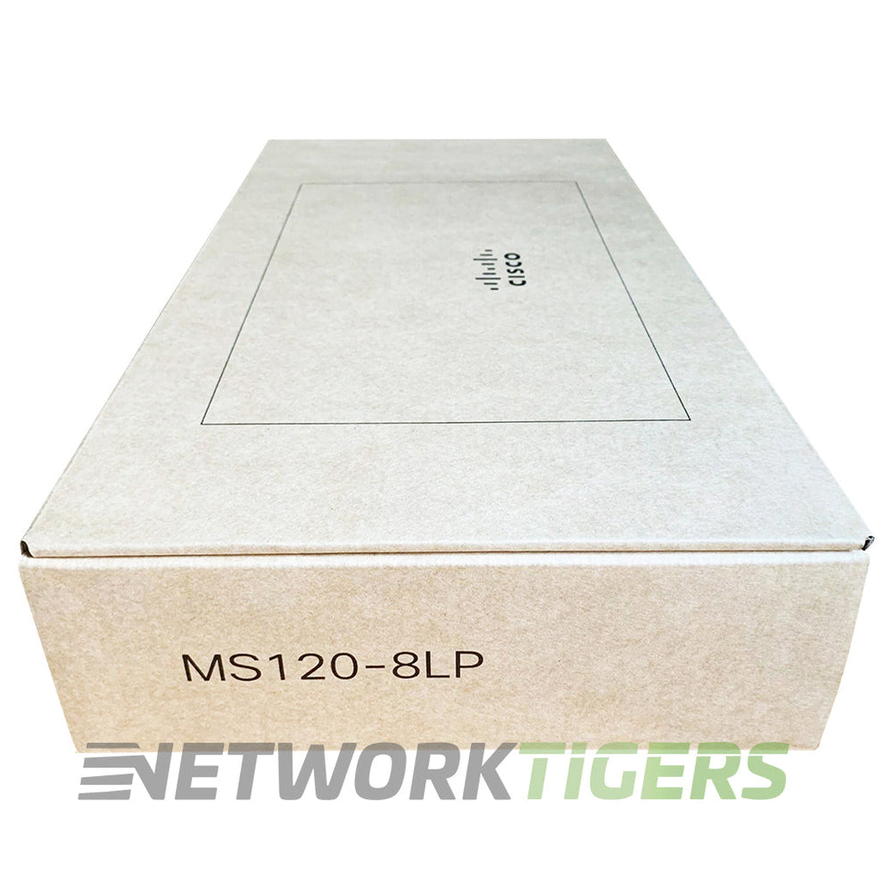 NEW Cisco Meraki MS120-8LP-HW 8x 1GB PoE+ RJ45 2x SFP Unclaimed Switch w/Adapter