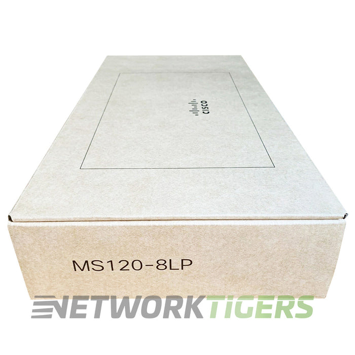 NEW Cisco Meraki MS120-8LP-HW 8x 1GB PoE+ RJ45 2x SFP Unclaimed Switch w/Adapter