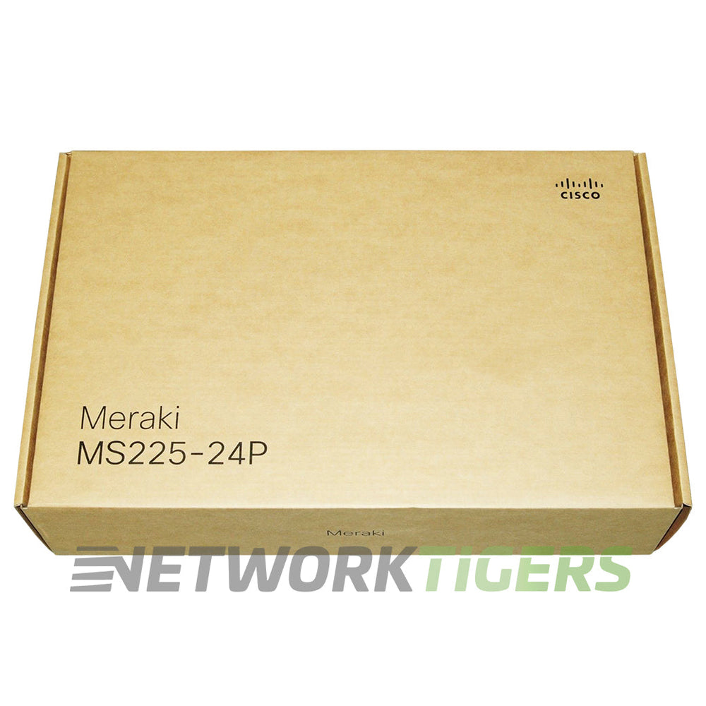 NEW Cisco Meraki MS225-24P-HW 24x 1GB PoE+ RJ-45 4x 10GB SFP+ Unclaimed Switch