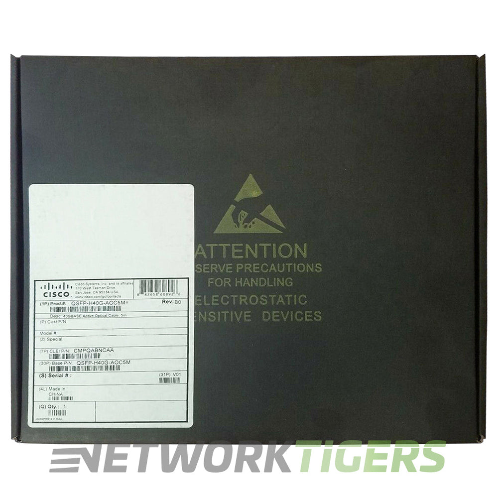 NEW Cisco QSFP-H40G-AOC5M 5m 40GB QSFP+ Active Optical Cable