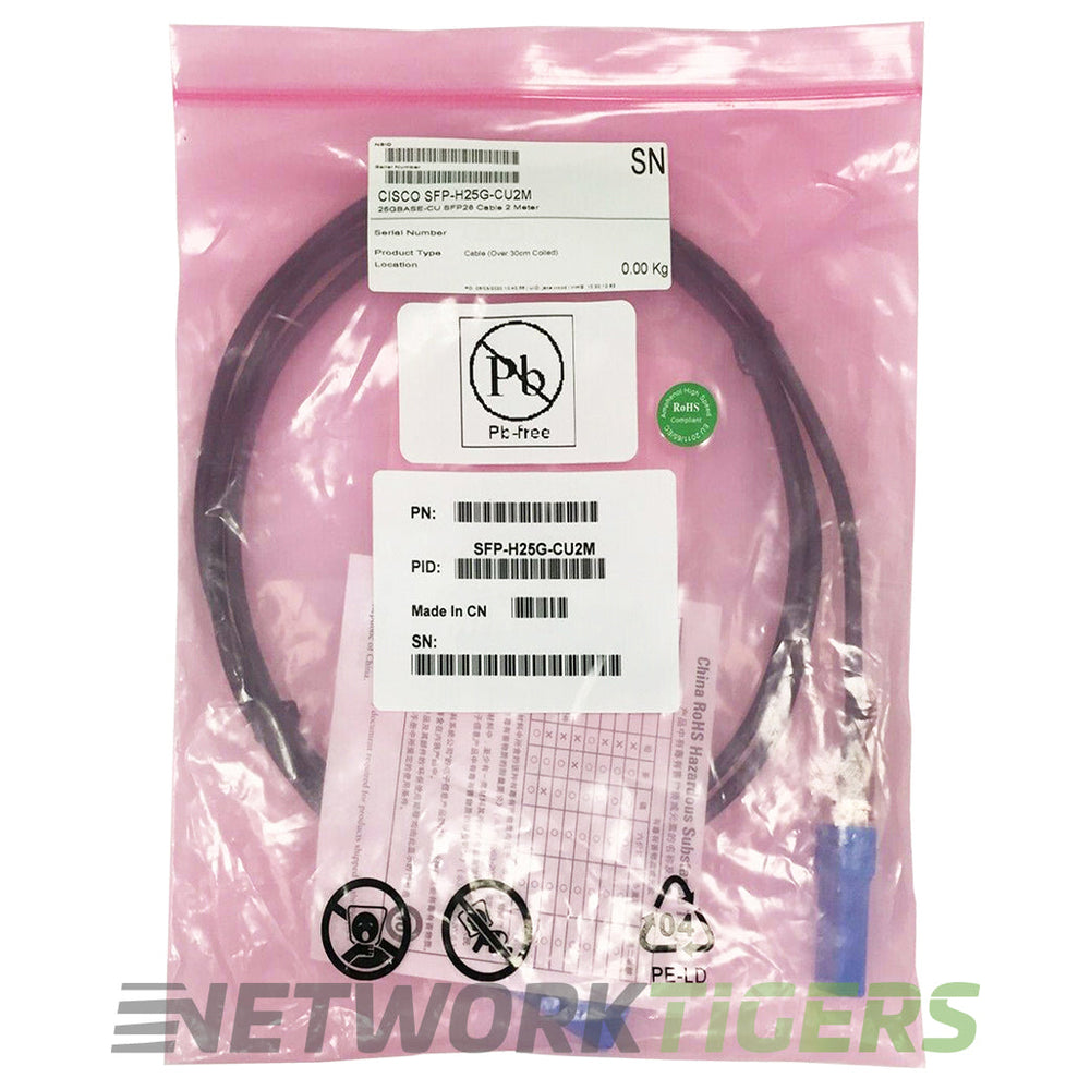 NEW Cisco SFP-H25G-CU2M 2m 25GB SFP28 Passive Copper Cable