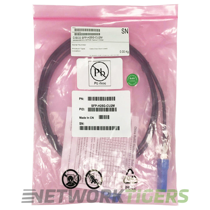 NEW Cisco SFP-H25G-CU2M 2m 25GB SFP28 Passive Copper Cable