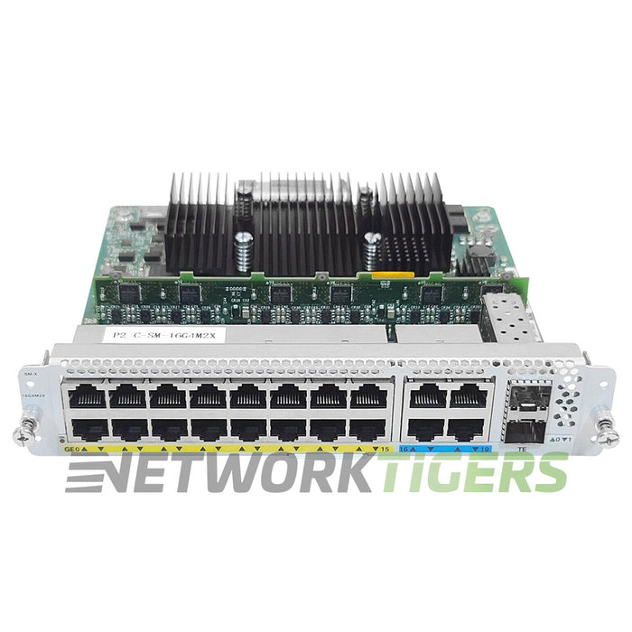 NEW Cisco SM-X-16G4M2X 16x 1GB RJ45 2x MultiGB RJ45 2x 10GB SFP+ Service Module