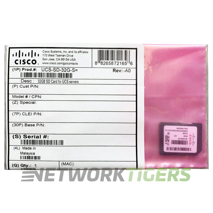 NEW Cisco UCS-SD-32G-S UCS Series 32GB SD Flash Card