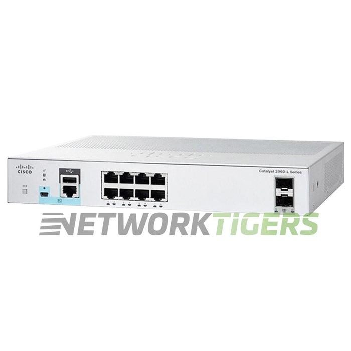 NEW Cisco WS-C2960L-8PS-LL 8x 1GB PoE+ RJ45 2x 1GB SFP Switch