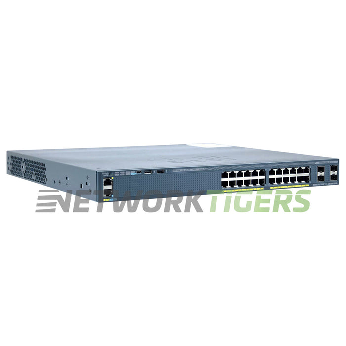 NEW Cisco WS-C2960X-24PS-L 24x 1GB PoE+ RJ-45 4x 1GB SFP Switch