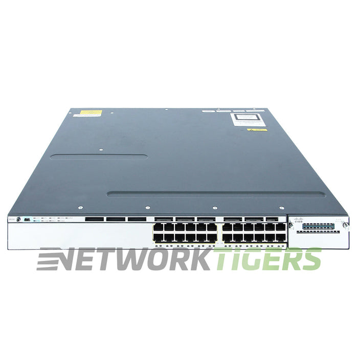 NEW Cisco WS-C3750X-24P-E 24x 1GB PoE+ RJ45 1x Module Slot Switch