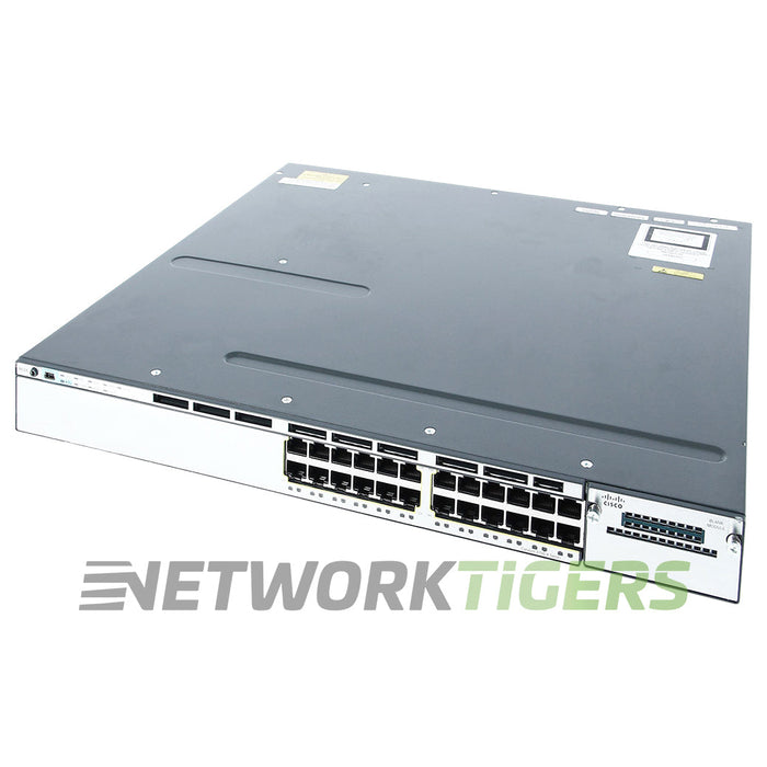 NEW Cisco WS-C3750X-24P-E 24x 1GB PoE+ RJ45 1x Module Slot Switch