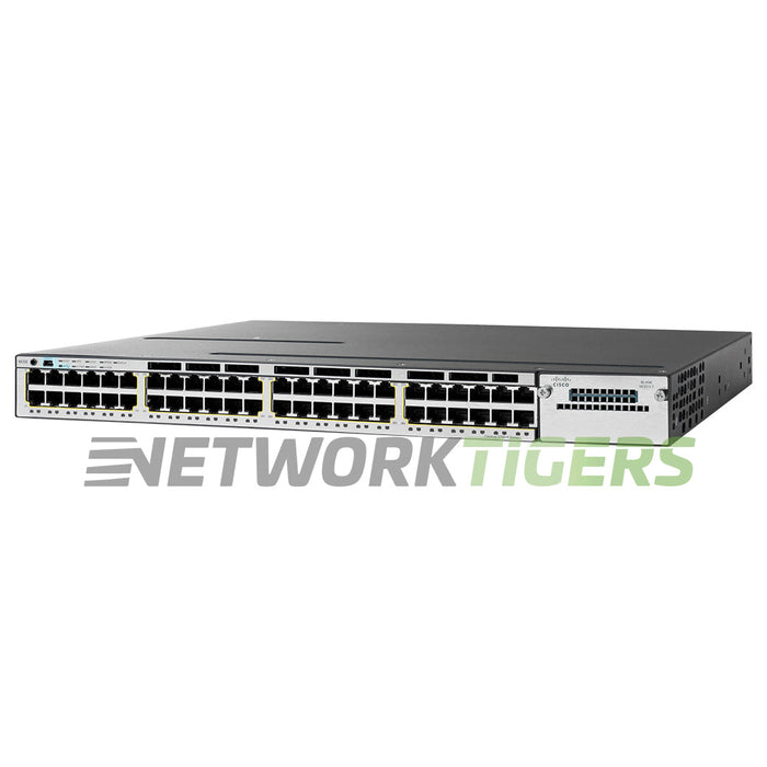 NEW Cisco WS-C3750X-48P-E 48x 1GB PoE+ RJ45 1x Module Slot Switch