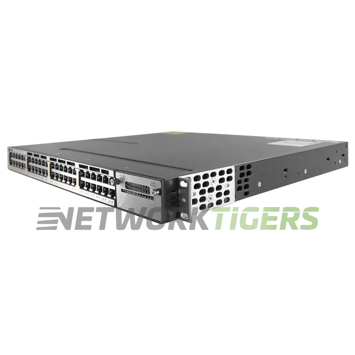 NEW Cisco WS-C3750X-48P-S 48x 1GB PoE+ RJ45 1x Module Slot Switch
