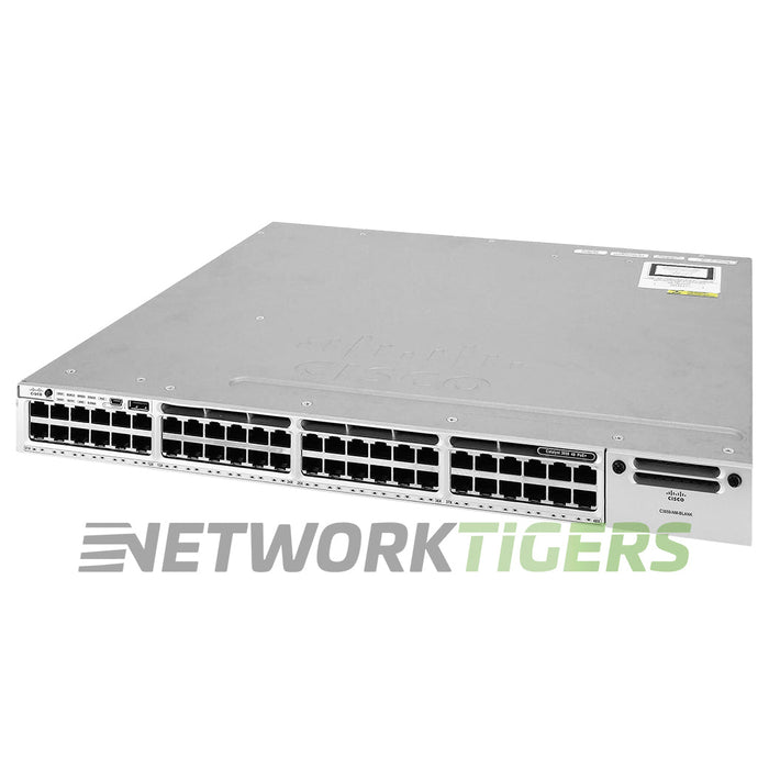 NEW Cisco WS-C3850-48P-S 48x 1GB PoE+ RJ45 1x Expansion Module Slot Switch