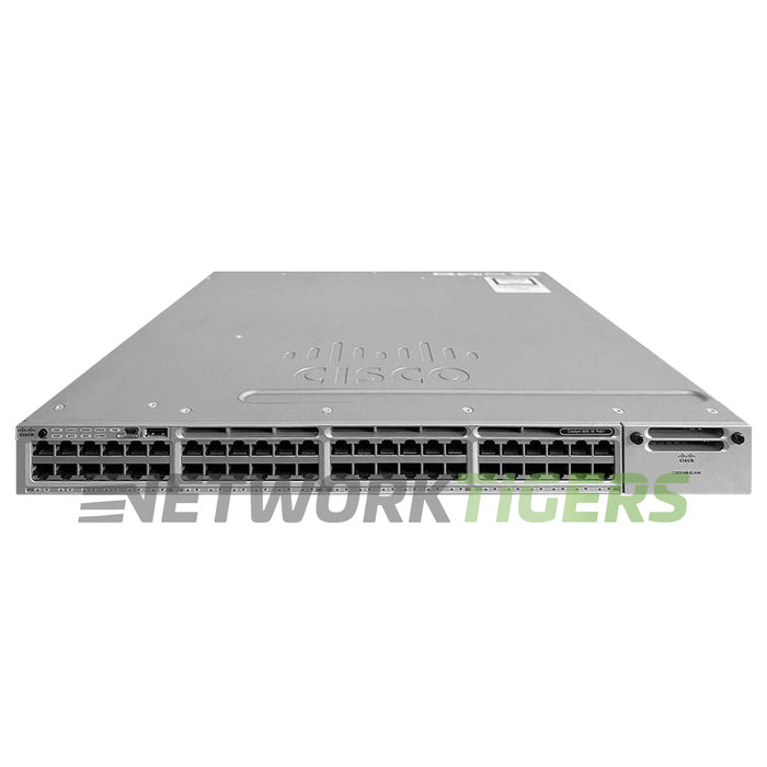 NEW Cisco WS-C3850-48P-S 48x 1GB PoE+ RJ45 1x Expansion Module Slot Switch