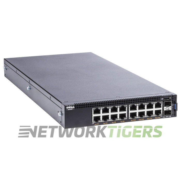 NEW Dell X1018P EMC X Series 16x 1GB PoE RJ45 2x 1GB SFP Switch