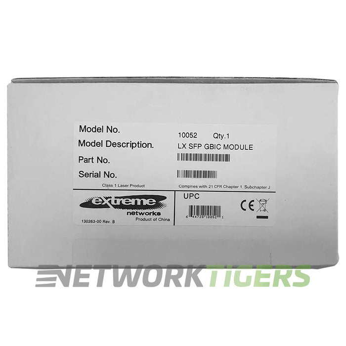 NEW Extreme 10052 1GB BASE-LX 1310nm LC SMF SFP Transceiver