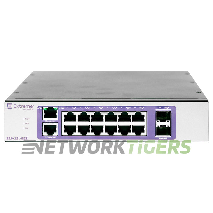 NEW Extreme 16566 210-12t-GE2 12x 1GB RJ45 2x 1GB SFP Switch