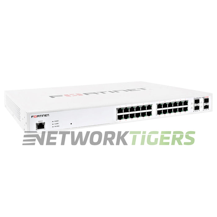 NEW Fortinet FS-124E-FPOE 24x 1GB PoE+ RJ45 4x SFP Local Management Only Switch