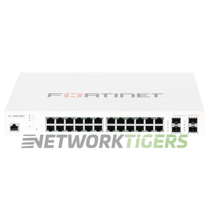 NEW Fortinet FS-224E-POE 200 Series 24x 1GB RJ45 (12x PoE) 4x 1GB SFP Switch