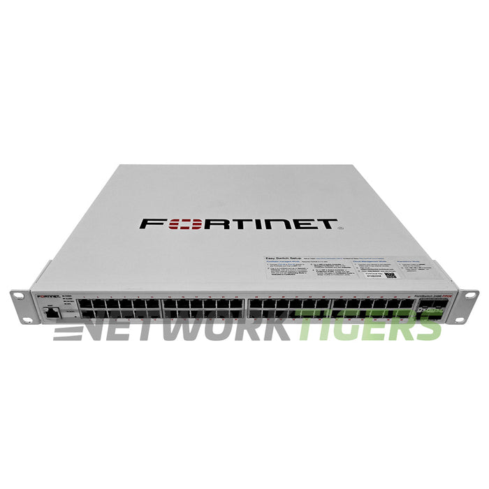 NEW Fortinet FS-248E-FPOE 48x 1GB PoE+ RJ45 4x 1GB SFP Local Manage Only Switch
