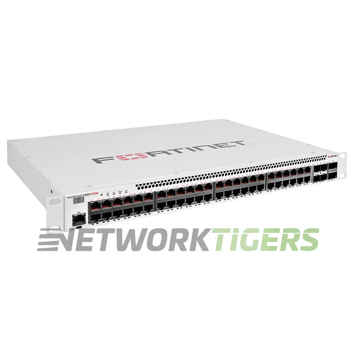 NEW Fortinet FS-548D-FPOE 48x PoE+ 4x SFP+ 2x QSFP+ Local Manage Only Switch