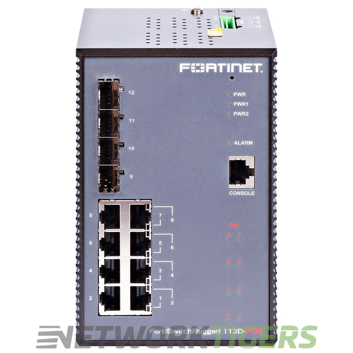 NEW Fortinet FSR-112D-POE FortiSwitch 8x 1GB RJ45 Registrable/Unclaimed Firewall