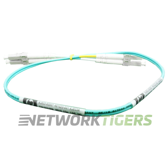 NEW HPE AJ833A 0.5m LC to LC Multi-Mode OM3 Fiber Optic Cable