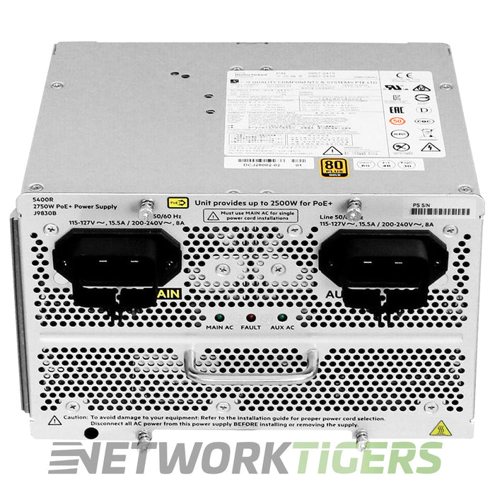 NEW HPE Aruba J9830B 5400R zl2 Series 2750W PoE+ Switch Power Supply