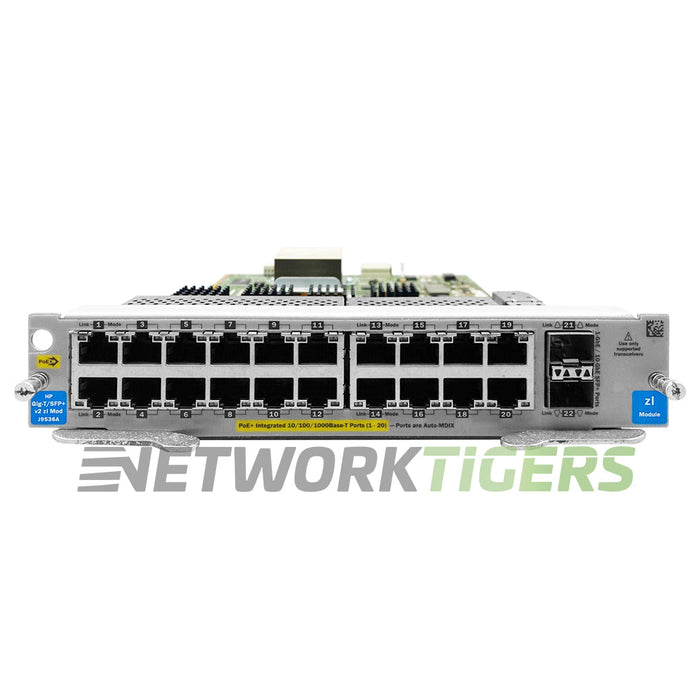 NEW HPE J9536A 5400zl Series 20x 1GB PoE+ RJ45 2x 10GB SFP+ Switch Module