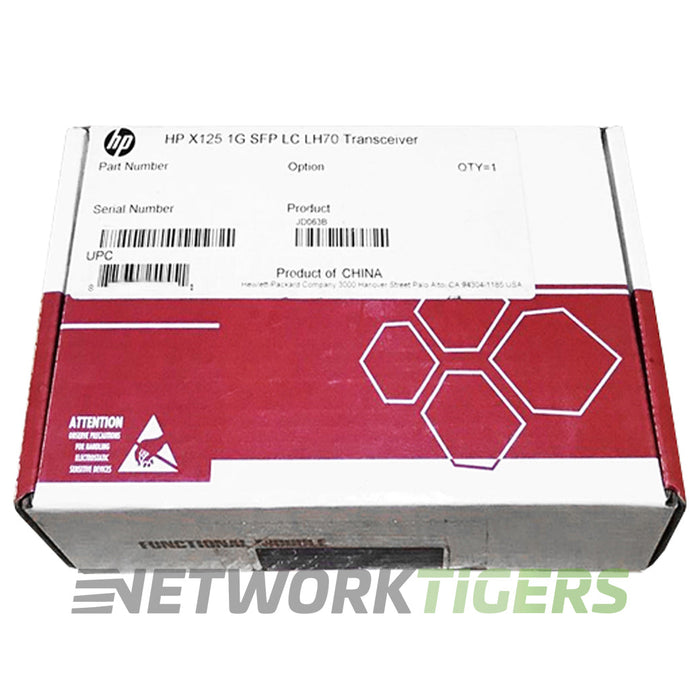 NEW HPE JD063B 1GB BASE-LH70 1550nm SMF LC SFP Transceiver