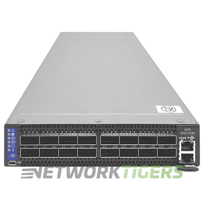 NEW HPE Q2F24A SN2100M 8x 100 Gigabit QSFP28 Back-to-Front Airflow Switch